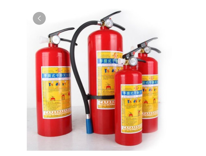 Fire fighting equipment spraying